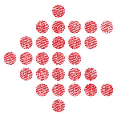 Noktalı ok sol kumaş dokulu simgesi