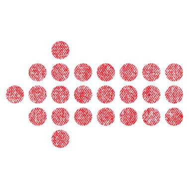 Noktalı ok sol kumaş dokulu simgesi