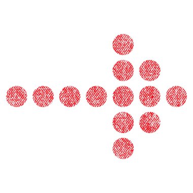 Noktalı ok doğru kumaş dokulu simgesi