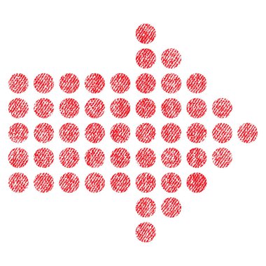 Noktalı ok doğru kumaş dokulu simgesi