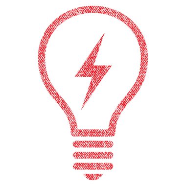 Elektrikli ampul kumaş dokulu simgesi