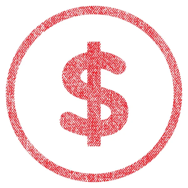 Dolar tkaniny teksturowane ikona — Wektor stockowy