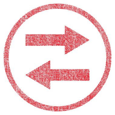 Simgesini yatay Flip okları kumaş dokulu