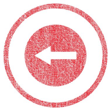 Simge sol yönlü ok kumaş dokulu