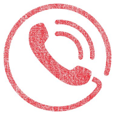 Telefon görüşmesi kumaş dokulu simgesi