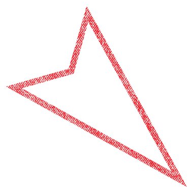 Kumaş aşağıya işaretçi simgesi dokulu