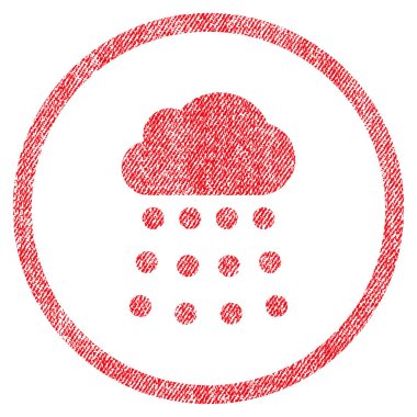 Yağmur bulutu kumaş dokulu simgesi