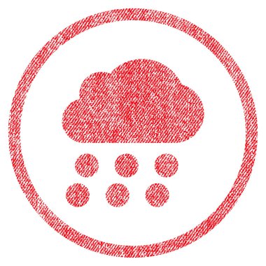 Yağmur bulutu kumaş dokulu simgesi