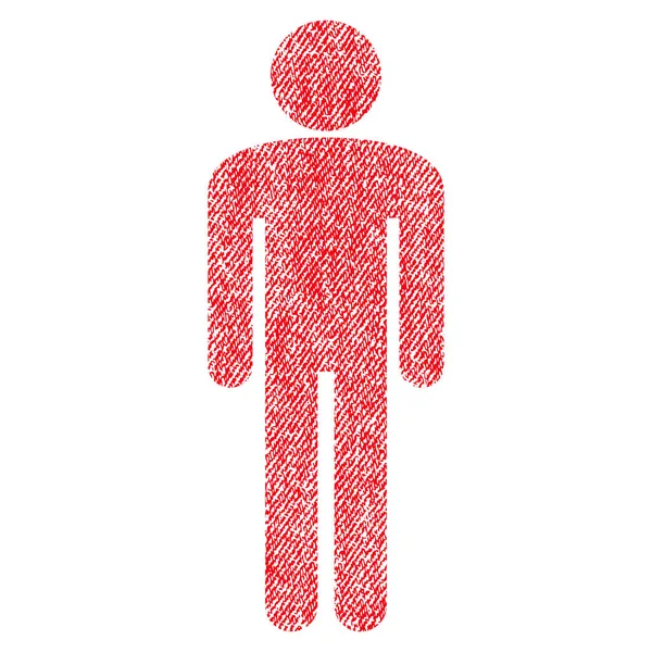 Icône texturée de tissu d'homme — Image vectorielle