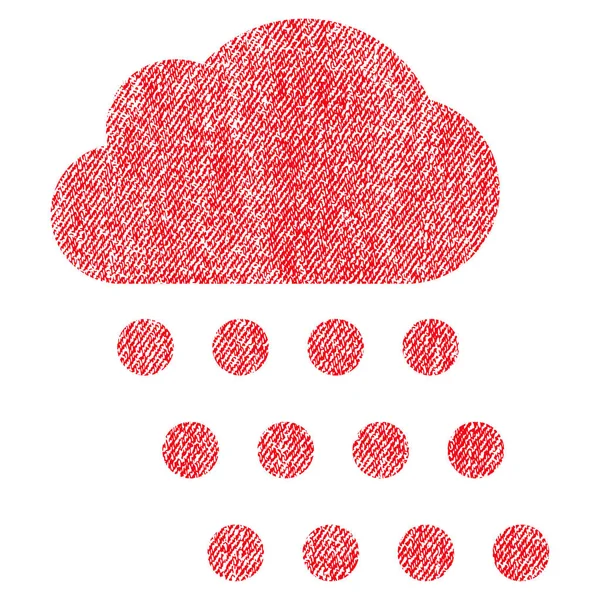 Ikona teksturowanej tkanina chmury deszcz — Wektor stockowy