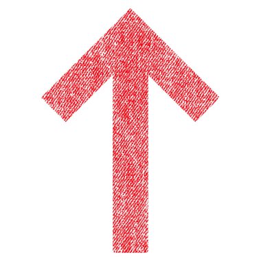 Yukarı ok kumaş dokulu simgesi