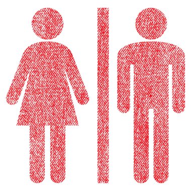 WC kişi kumaş dokulu simgesi