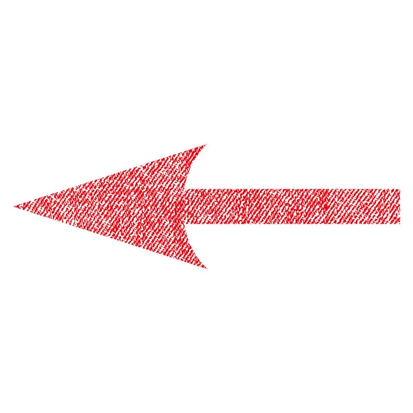 Icono de textura de tela izquierda de flecha afilada — Vector de stock