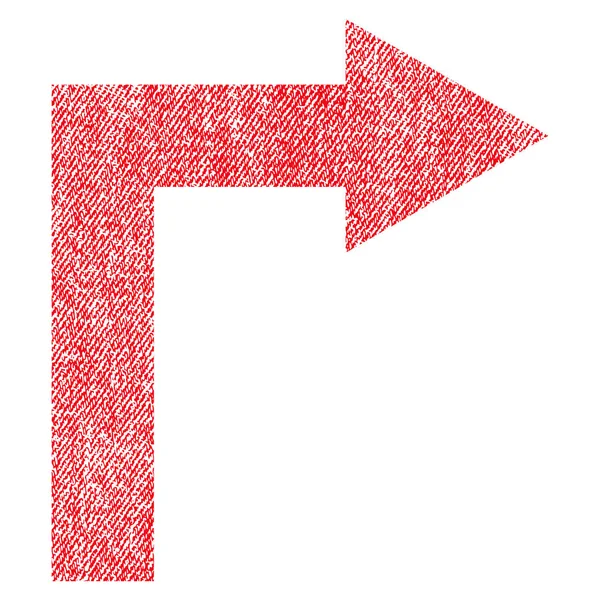 Sla rechtsaf stof geweven pictogram — Stockvector