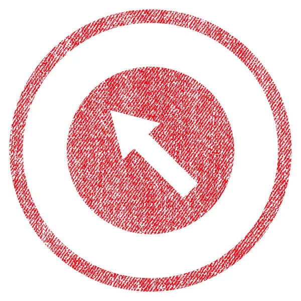 Текстурированная икона "Up-Left Rounded Arrow" — стоковый вектор