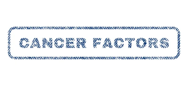 Cancer Factors Textile Stamp - Stok Vektor
