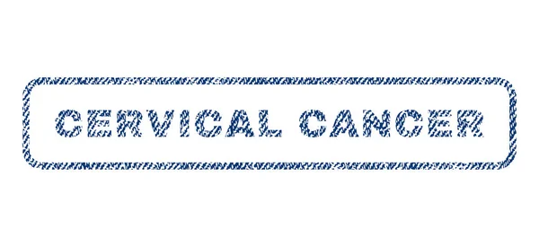 Stempel Tekstil Kanker Cervical - Stok Vektor