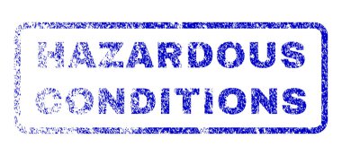 Tehlikeli koşullar lastik damgası