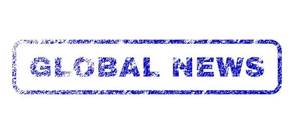 Global News Timbre en caoutchouc — Image vectorielle