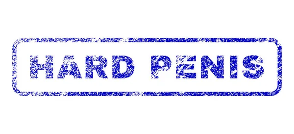 Hard Penis Rubber Stamp — Stockvector