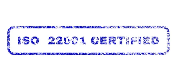 Sello de goma certificado ISO 22001 — Archivo Imágenes Vectoriales