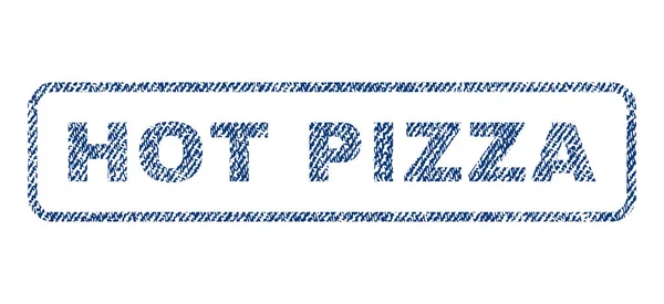 Timbre textile de pizza chaude — Image vectorielle