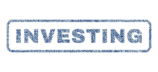 Investeren textiel stempel — Stockvector