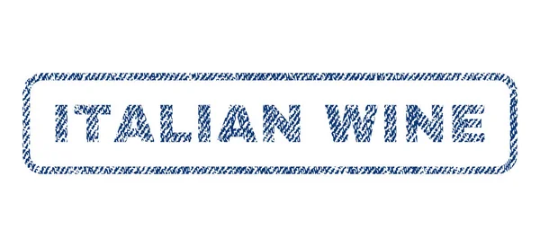 Italian Wine Textile Stamp — Stock Vector