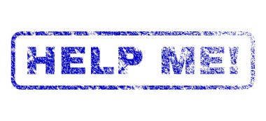 Yardım etmek beni ünlem lastik damgası