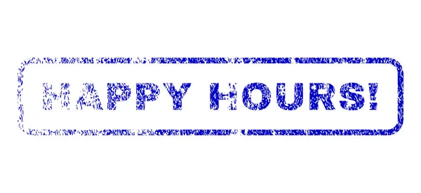 Happy Hours Exclamação Selo de borracha — Vetor de Stock