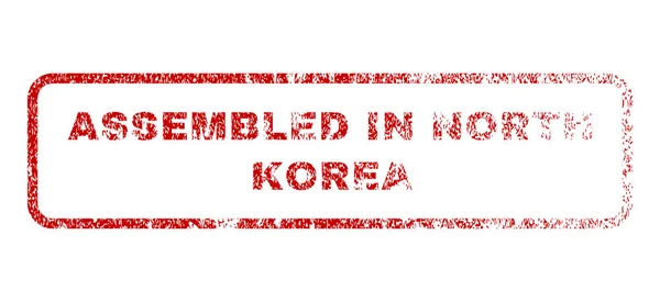 Assemblé en caoutchouc de Corée du Nord Timbre — Image vectorielle