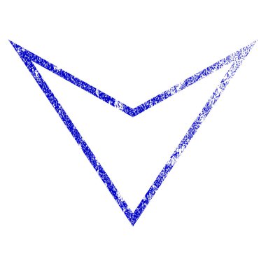 Grunge dokulu simgesi aşağı ok ucu