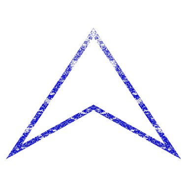 Grunge dokulu simgesi yukarı ok ucu