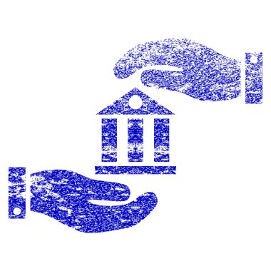 Banka hizmet Grunge simgesi dokulu