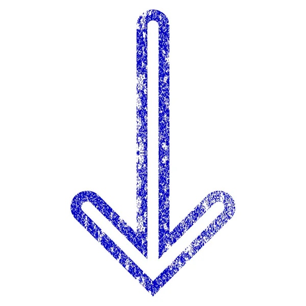 Pfeil nach unten Grunge texturiertes Symbol — Stockvektor