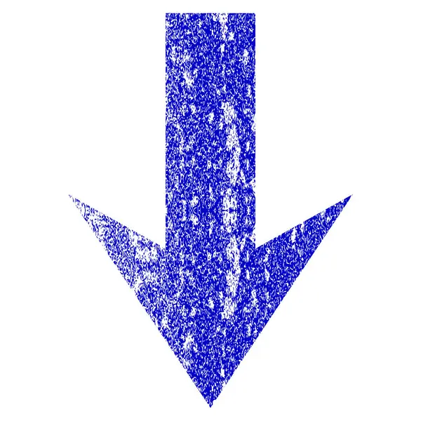 Pijl-omlaag Grunge getextureerde pictogram — Stockvector
