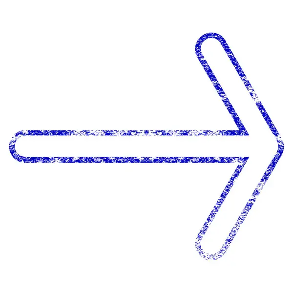 Freccia destra Grunge strutturato icona — Vettoriale Stock