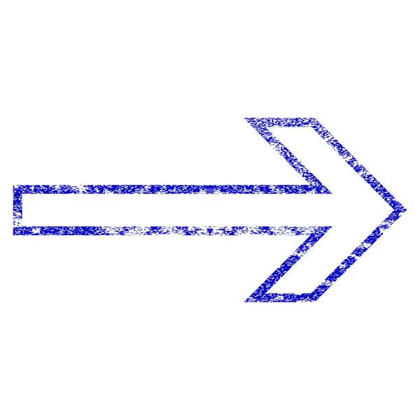 Flecha derecha Grunge icono texturizado — Vector de stock