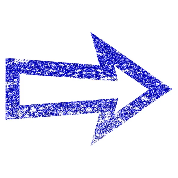 Texturou ikona s šipkou vpravo Grunge — Stockový vektor