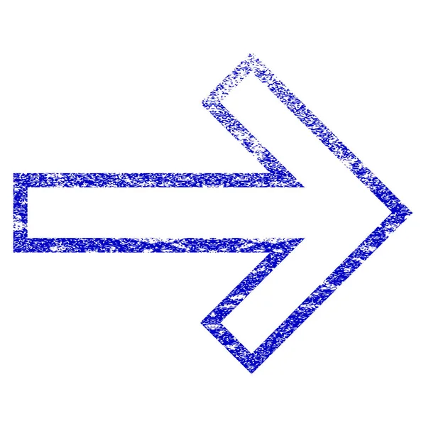 Flecha derecha Grunge icono texturizado — Vector de stock