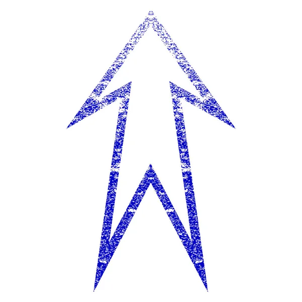 Flecha arriba Grunge icono texturizado — Vector de stock