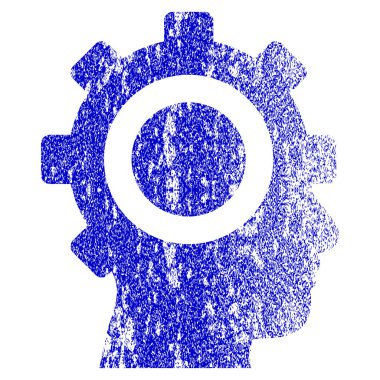 Cyborg dişli Grunge dokulu simgesini