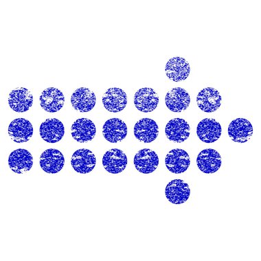 Noktalı ok doğru Grunge simgesi dokulu