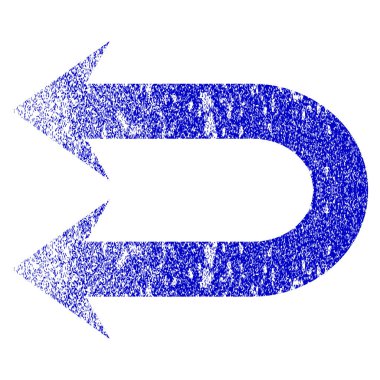 Çift sol ok Grunge simgesi dokulu