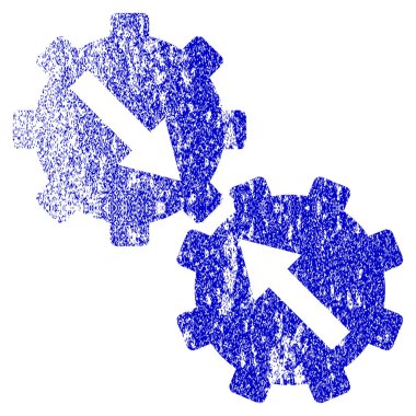 Dişli Tümleştirme Grunge dokulu simgesini