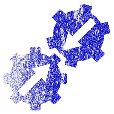 Dişli Tümleştirme Grunge dokulu simgesini