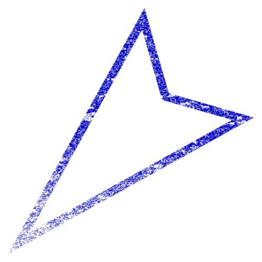 İşaretçi sol Grunge simgesi dokulu.