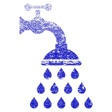 Duş musluk Grunge simgesi dokulu