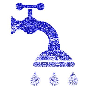 Duş musluk Grunge simgesi dokulu