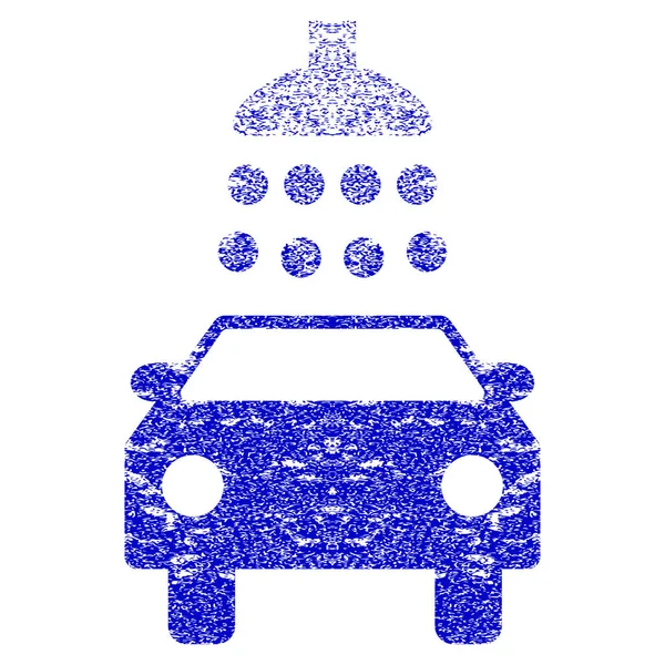 Grunge ducha coche textura icono — Vector de stock